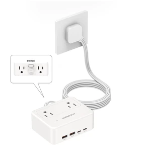Cruise Essentials Flat Plug Power Strip with 4 AC 4 USB (PD 20W) Port White 750°C Fire Resistant Shell, 100% Pure Copper Wire, Double Pole On Off Switch, Non Surge Protector for Cruise Ship Travel Cruise Essentials Flat Plug Power Strip with 4 AC 4 USB (PD 20W) Port White 750°C Fire Resistant Shell, 100% Pure Copper Wire, Double Pole On Off Switch, Non Surge Protector for Cruise Ship Travel