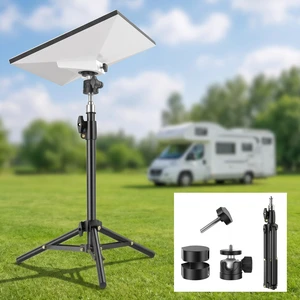 Starlink Mini Tripod Mount with 360° Swivel Ball Head & Dual Thread Metal Adapter (1/4"-20 & 3/8"-16), 2-Level Height Adjustable Portable Stable Holder for Camping, RV, Boat & Flat Roof Starlink Mini Tripod Mount with 360° Swivel Ball Head & Dual Thread Metal Adapter (1/4"-20 & 3/8"-16), 2-Level Height Adjustable Portable Stable Holder for Camping, RV, Boat & Flat Roof