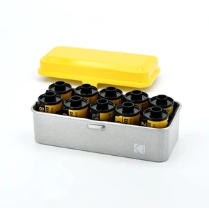 120/135 Film Case - for 8 Rolls of 120 Films / 10 Rolls of 35mm Films - Retro Steel Case to Sort & Safeguard Film (Yellow) (Film is not Included) 120/135 Film Case - for 8 Rolls of 120 Films / 10 Rolls of 35mm Films - Retro Steel Case to Sort & Safeguard Film (Yellow) (Film is not Included)