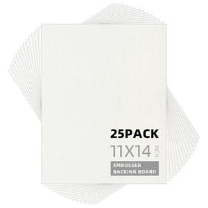 25 Pack Embossed Backing Boards, 11x14 Uncut White Mat Boards Acid Free Backer Boards Ideal for Photos, Pictures, Prints, Frames, and Artwork 25 Pack Embossed Backing Boards, 11x14 Uncut White Mat Boards Acid Free Backer Boards Ideal for Photos, Pictures, Prints, Frames, and Artwork