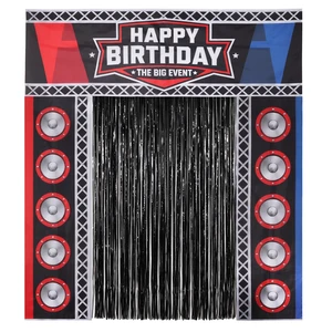 Birthday Party Decorations, Party Backdrop with Entrance Decorations Wrestling Birthday Party Decorations with Backdrop, Fringe Curtain and Party Accessories for an Exciting Entrance Display Birthday Party Decorations, Party Backdrop with Entrance Decorations Wrestling Birthday Party Decorations with Backdrop, Fringe Curtain and Party Accessories for an Exciting Entrance Display
