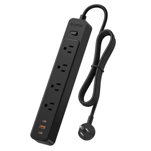Power Strip, 1.7'' Wider Space Outlet Extension Cord with USB, Black 7 In 1, 20W Max USB-C & 18W Max USB-A Port, 5FT/10FT Optional, Flat Plug, Wide Space Extender Powerstrip for Home, Office Power Strip, 1.7'' Wider Space Outlet Extension Cord with USB, Black 7 In 1, 20W Max USB-C & 18W Max USB-A Port, 5FT/10FT Optional, Flat Plug, Wide Space Extender Powerstrip for Home, Office
