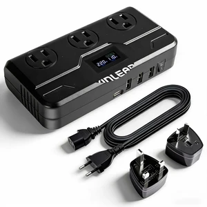 220V to 110V Voltage Converter US to Europe Travel Adapter for Hair Straightener/Curling Iron Step Down Transformer with USB-C (20W PD) Charging and UK/AU/EU Worldwide Plug Adapter 220V to 110V Voltage Converter US to Europe Travel Adapter for Hair Straightener/Curling Iron Step Down Transformer with USB-C (20W PD) Charging and UK/AU/EU Worldwide Plug Adapter