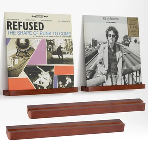 Wood Vinyl Record Shelf Wall Mount, Floating Shelves for LPs, CD, Album Holder Wall Display, Elegant Wooden Ledge for Vinyl Record Storage, Vintage Home Decor - 2 Pack, Brown Wood Vinyl Record Shelf Wall Mount, Floating Shelves for LPs, CD, Album Holder Wall Display, Elegant Wooden Ledge for Vinyl Record Storage, Vintage Home Decor - 2 Pack, Brown