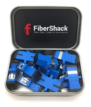 SC to SC Fiber Coupler Tin - 12pk - Single Mode SX - SCUPC Fiber Optic Couplers for Extending Fiber Optic Cables SC to SC Fiber Coupler Tin - 12pk - Single Mode SX - SCUPC Fiber Optic Couplers for Extending Fiber Optic Cables