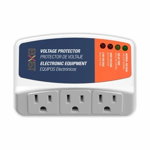 Refrigerator Surge Protector 3 Outlet Power Strip for Home Appliance 30S Delay Voltage Protector Brownout Surge Protector Plug for TV/PC/Fridge15A 1800W 140J Refrigerator Surge Protector 3 Outlet Power Strip for Home Appliance 30S Delay Voltage Protector Brownout Surge Protector Plug for TV/PC/Fridge15A 1800W 140J