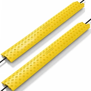 2 Pack 40" Yellow Cable Protector Ramp, Heavy Duty Cord Cover 8800 lbs High Visibility Floor Cable Cover with 1.6" Channel for Driveway, Sidewalk, Garage, Warehouse & Events 2 Pack 40" Yellow Cable Protector Ramp, Heavy Duty Cord Cover 8800 lbs High Visibility Floor Cable Cover with 1.6" Channel for Driveway, Sidewalk, Garage, Warehouse & Events