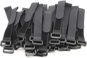 25pcs Black Reusable Fastening Cable Straps, Hook and Loop Cable Tie Down Straps 1" x 18" 25pcs Black Reusable Fastening Cable Straps, Hook and Loop Cable Tie Down Straps 1" x 18"