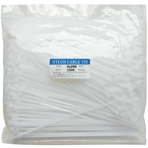 Zip ties 1000 pcs 8 inch Cable Ties Heavy Duty, Premium Plastic Wire Ties with 40 LBS Tensile Strength, UV Resistant Cable Ties, Self-Locking White Nylon Tie Wraps Straps for Indoor and Outdoor Zip ties 1000 pcs 8 inch Cable Ties Heavy Duty, Premium Plastic Wire Ties with 40 LBS Tensile Strength, UV Resistant Cable Ties, Self-Locking White Nylon Tie Wraps Straps for Indoor and Outdoor