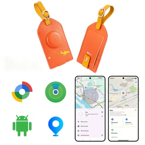 Smart Bluetooth Luggage Tracker Tag for iOS & Android Works with Apple Find My & Google Find Hub, Anti-Lost Leather Travel Locator for Suitcase, Backpack & Gear, Orange Smart Bluetooth Luggage Tracker Tag for iOS & Android Works with Apple Find My & Google Find Hub, Anti-Lost Leather Travel Locator for Suitcase, Backpack & Gear, Orange
