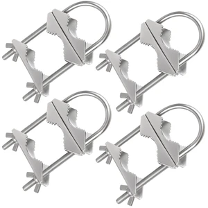 Double Antenna Mast Clamp - 4 Sets Antenna Mast to Mast Clamp V Jaw Block with U Bolts,Heavy Duty Mast to Mast Mount Bracket Kit for Outside Antennas,Flag Pole,Umbrella Parasols Double Antenna Mast Clamp - 4 Sets Antenna Mast to Mast Clamp V Jaw Block with U Bolts,Heavy Duty Mast to Mast Mount Bracket Kit for Outside Antennas,Flag Pole,Umbrella Parasols