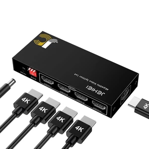 HDMI Splitter 1 in 4 Out, HDM1 Switcher Splitter 4K@60Hz 4:4:4, HDMI Spliter for Dual Monitors, EDID Control, Compatible with Xbox PS4 Blu-Ray Player HDTV (1 Source onto 4 Displays) HDMI Splitter 1 in 4 Out, HDM1 Switcher Splitter 4K@60Hz 4:4:4, HDMI Spliter for Dual Monitors, EDID Control, Compatible with Xbox PS4 Blu-Ray Player HDTV (1 Source onto 4 Displays)