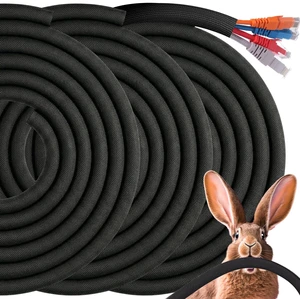 3 Pack 30ft Cord Protectors from Pets No Chew, 3/8 Inch, Pet Material No Chew Cord Cover, Protects Cables from Rabbits Dogs Cats, Flexible Electrical Wire Management, Ideal for Home Office 3 Pack 30ft Cord Protectors from Pets No Chew, 3/8 Inch, Pet Material No Chew Cord Cover, Protects Cables from Rabbits Dogs Cats, Flexible Electrical Wire Management, Ideal for Home Office