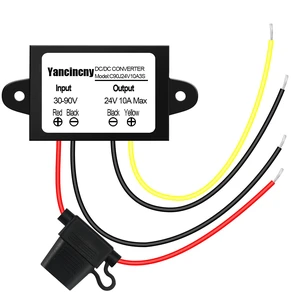 24V 10A 240W DC-DC Buck Converter 30V-90V to 24 Volt 10A Transformer - 36V 48V Step Down to 24V Waterproof Power Supply for Truck/RV/Marine/Solar - Overload and Short Circuit Protection 24V 10A 240W DC-DC Buck Converter 30V-90V to 24 Volt 10A Transformer - 36V 48V Step Down to 24V Waterproof Power Supply for Truck/RV/Marine/Solar - Overload and Short Circuit Protection