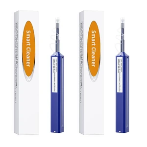 Fiber Optic Cleaner,2PCS Fiber Optic Cleaning Pen 1.25mm Ferrules LC/MU FTTH Connector Cleaning Tools with 800+ Times Fiber Optic Cleaner,2PCS Fiber Optic Cleaning Pen 1.25mm Ferrules LC/MU FTTH Connector Cleaning Tools with 800+ Times
