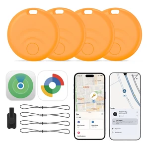 2026 Smart Tracker Tags for Android & iOS, Compatible with Apple Find My and Google Find My, to Help Track and Locate Your Keys, Wallet, Luggage, Backpack and Other valuables. (Orange) 2026 Smart Tracker Tags for Android & iOS, Compatible with Apple Find My and Google Find My, to Help Track and Locate Your Keys, Wallet, Luggage, Backpack and Other valuables. (Orange)