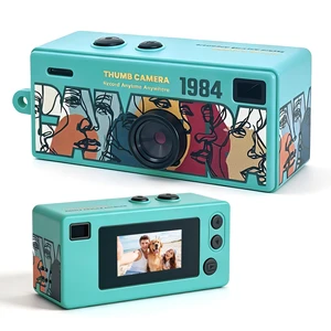 Mini Digital Camera with 0.96 in LCD Screen1080P 130° Wide Angle Retro Digital Camera with 32GB SD Card USB Card Reader,Keychain Size Adapter for Travel Study Daily VloggingCyan Mini Digital Camera with 0.96 in LCD Screen1080P 130° Wide Angle Retro Digital Camera with 32GB SD Card USB Card Reader,Keychain Size Adapter for Travel Study Daily VloggingCyan