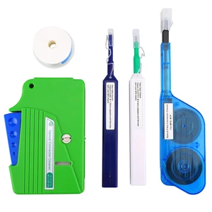 Fiber Optic Cleaning Kit Equipped with Cleaning Box Replacement core 1.25MM/2.5MM/MPO Cleaning Pens for SC/LC/FC Connections Fiber Optic Cleaning Kit Equipped with Cleaning Box Replacement core 1.25MM/2.5MM/MPO Cleaning Pens for SC/LC/FC Connections