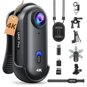 4K Mini Body Camera, 256GB Wearable Camera with Waterproof Case, W4 magnetic neck strap, 360° rotatable clip and 96-minute recording for hiking, sports, motorcycle riding and outdoor use 4K Mini Body Camera, 256GB Wearable Camera with Waterproof Case, W4 magnetic neck strap, 360° rotatable clip and 96-minute recording for hiking, sports, motorcycle riding and outdoor use