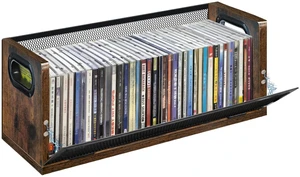 CD Storage Rack with Magnetic Door Holds 38 Full-case CDs, Multi-tier Desktop/Closet Display, for Video Games/Papers/Cards CD Storage Rack with Magnetic Door Holds 38 Full-case CDs, Multi-tier Desktop/Closet Display, for Video Games/Papers/Cards