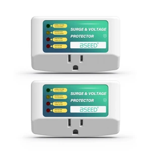 Single Outlet Surge Protector for Refrigerator, Voltage Protector with Light Indicators for TV, PC, Washing Machine, and Other Home Appliance, Power Wall Surge Protector, 125V, 1875W, 2 Pack Single Outlet Surge Protector for Refrigerator, Voltage Protector with Light Indicators for TV, PC, Washing Machine, and Other Home Appliance, Power Wall Surge Protector, 125V, 1875W, 2 Pack