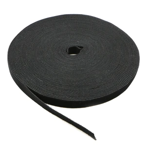 Reusable Fastening Tape Cable Ties 3/4 Inch Double Side Hook Roll (25 Yard, Black) Reusable Fastening Tape Cable Ties 3/4 Inch Double Side Hook Roll (25 Yard, Black)