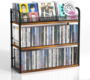 3-Tier CD Holder, CD Storage Rack, CD Organizer with Display Top Shelf, CD Case Holder for Home Office, Holds Up to 102 CDs Standard, DVD Storage Rack Ideal for Music Enthusiasts 3-Tier CD Holder, CD Storage Rack, CD Organizer with Display Top Shelf, CD Case Holder for Home Office, Holds Up to 102 CDs Standard, DVD Storage Rack Ideal for Music Enthusiasts