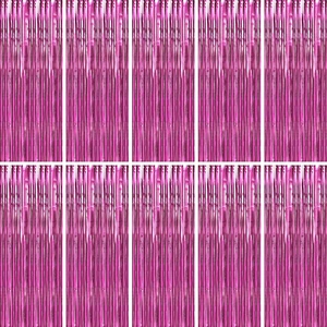 Pink Foil Fringe Curtain 10 Pack 3 x 8 Ft Dorm Move in Soft pink metallic tinsel adds a rosy shimmer while adhesive backs simplify setup on walls doorways arches and photo areas Pink Foil Fringe Curtain 10 Pack 3 x 8 Ft Dorm Move in Soft pink metallic tinsel adds a rosy shimmer while adhesive backs simplify setup on walls doorways arches and photo areas