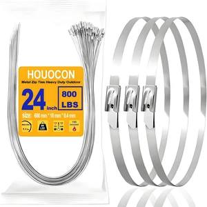 Metal Zip Ties Heavy Duty, 800 Lbs 24 Inch Stainless Steel Cable Ties 40 Pcs Self-Locking Metal Ties Wraps for Exhaust Wrap, Cables, Farms, Pipes, Roofs and Outdoor Fence Metal Zip Ties Heavy Duty, 800 Lbs 24 Inch Stainless Steel Cable Ties 40 Pcs Self-Locking Metal Ties Wraps for Exhaust Wrap, Cables, Farms, Pipes, Roofs and Outdoor Fence