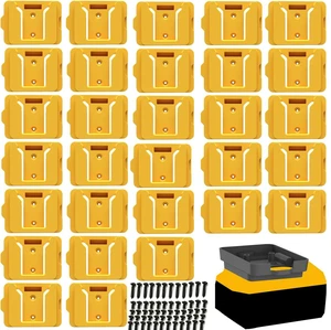 Battery Holders for Dewalt 20V Mount Dock, Yellow, 20 Pack Fit for 20V 60V (No Battery), Battery Dock Holder, Fit for DCB200 DCB203 DCB205 DCB206 Batteries Battery Holders for Dewalt 20V Mount Dock, Yellow, 20 Pack Fit for 20V 60V (No Battery), Battery Dock Holder, Fit for DCB200 DCB203 DCB205 DCB206 Batteries