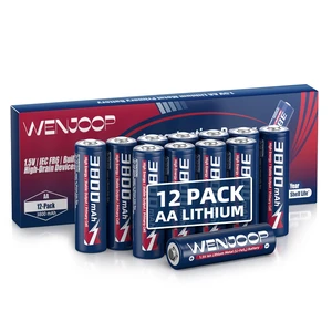 AA Lithium Batteries 3800mAh 12 Pack, 1.5V Lithium Metal, Non-Rechargeable 15-Year Shelf Life Leak-Resistant, Temp-Ready, 15g Each For Cameras, Smart Locks, Flashlights & Backup AA Lithium Batteries 3800mAh 12 Pack, 1.5V Lithium Metal, Non-Rechargeable 15-Year Shelf Life Leak-Resistant, Temp-Ready, 15g Each For Cameras, Smart Locks, Flashlights & Backup
