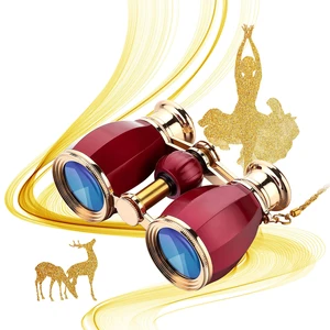 Opera Glasses for Women, 4x30 Theater Binoculars with Chain, Red Compact Concert Binoculars with Multi-Coated Lenses, Center Focus, Carrying Case & Removable Chain Opera Glasses for Women, 4x30 Theater Binoculars with Chain, Red Compact Concert Binoculars with Multi-Coated Lenses, Center Focus, Carrying Case & Removable Chain