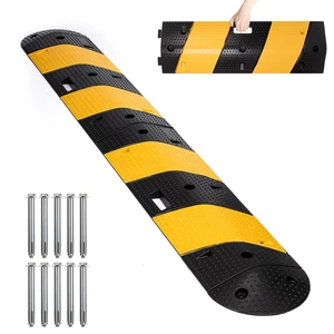 Rubber Speed Bump 6 Feet Rubber Driveway Modular Heavy Duty Speed 72.4 x 12 x 2.4 Inch Cable Protector Ramp for Garage Gravel Roads Asphalt Concrete, 6Ft-Speed Bump (1 pack ZD 6ft speed bump) Rubber Speed Bump 6 Feet Rubber Driveway Modular Heavy Duty Speed 72.4 x 12 x 2.4 Inch Cable Protector Ramp for Garage Gravel Roads Asphalt Concrete, 6Ft-Speed Bump (1 pack ZD 6ft speed bump)