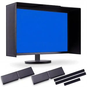 1 Set Monitor Hood Sunshade, Adjustable for 1727'' Monitor Monitor Shade Fits 1428" Wide, PVC Coating, Reduces Glare, Enhances Privacy, for Office, Photo Video Editing & Gaming 1 Set Monitor Hood Sunshade, Adjustable for 1727'' Monitor Monitor Shade Fits 1428" Wide, PVC Coating, Reduces Glare, Enhances Privacy, for Office, Photo Video Editing & Gaming