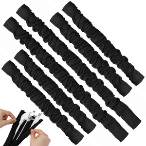 6 Pack Fabric Cord Cover for Electric Wire, Black, 2×5.3ft, 4×2.6ft Chandelier Chain Cover, Swing Chain Linen Shade with Hidden Hook Loop Closure Sleeves, for Chandelier Wires Cable Swing 6 Pack Fabric Cord Cover for Electric Wire, Black, 2×5.3ft, 4×2.6ft Chandelier Chain Cover, Swing Chain Linen Shade with Hidden Hook Loop Closure Sleeves, for Chandelier Wires Cable Swing