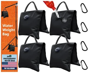 USA 4-Pack Waterbag Weights,Photography Waterbags for Light Stands and Video Equipments,Heavy Duty Saddlebag for Backdrop Stand,Tripod,Canopy,Umbrella Base,Fishing Chair and Picnic Table(Black) USA 4-Pack Waterbag Weights,Photography Waterbags for Light Stands and Video Equipments,Heavy Duty Saddlebag for Backdrop Stand,Tripod,Canopy,Umbrella Base,Fishing Chair and Picnic Table(Black)