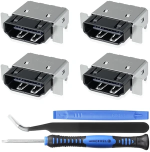 4 Pack HDMI Port Replacement for Xbox Series X Console, Display Socket Jack Connector Repair for XSX Console, M1087810-Original OEM Quality 4 Pack HDMI Port Replacement for Xbox Series X Console, Display Socket Jack Connector Repair for XSX Console, M1087810-Original OEM Quality