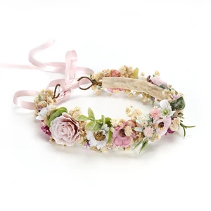 Wildflower Flower Crown for Toddler 1st Birthday Party Headpieces 1-2 Years Baby Girls Headband Hair Accessories for Photography Wedding Soft Velvet Lined Back Wildflower Flower Crown for Toddler 1st Birthday Party Headpieces 1-2 Years Baby Girls Headband Hair Accessories for Photography Wedding Soft Velvet Lined Back