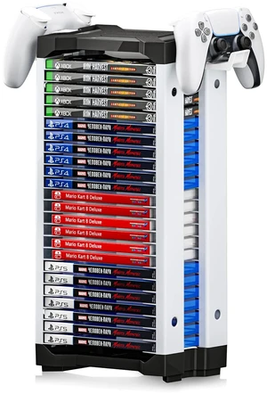 Video Game Storage Tower Universal for PS5/PS4/PS3/PS2/Xbox One/Xbox 360 And Xbox Series X/S/Wii/Switch/Switch 2 Game Cases, DVD And Blu-Ray Disks, Organizer Para Juegos, Regalo Gamer (23 Pcs) Video Game Storage Tower Universal for PS5/PS4/PS3/PS2/Xbox One/Xbox 360 And Xbox Series X/S/Wii/Switch/Switch 2 Game Cases, DVD And Blu-Ray Disks, Organizer Para Juegos, Regalo Gamer (23 Pcs)