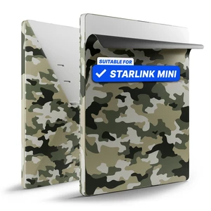 Protective Skin Sticker for Starlink Mini Accessories, Camo Green Weatherproof, residue-free sticker protects your device without signal loss, easy to apply and remove for outdoor use Protective Skin Sticker for Starlink Mini Accessories, Camo Green Weatherproof, residue-free sticker protects your device without signal loss, easy to apply and remove for outdoor use