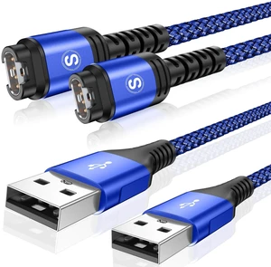 Garmin Watch Charger Cable Fast Charger Nylon Braided 2-Pack 4ft Blue For Fenix 5/5S/5X/6/6S/6X/Plus/Pro/7/7S/7X/8, Forerunner 945/45/45S/245, Approach S10/S40/S60/G12/S42, Vívoactive 3/4/4S Garmin Watch Charger Cable Fast Charger Nylon Braided 2-Pack 4ft Blue For Fenix 5/5S/5X/6/6S/6X/Plus/Pro/7/7S/7X/8, Forerunner 945/45/45S/245, Approach S10/S40/S60/G12/S42, Vívoactive 3/4/4S