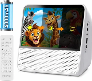 9.8" Portable DVD Player with 7" Screen, 4000mAh Rechargeable Battery Brightness Control, DVD/CD/Bluetooth/USB/AUX/Memory PlayBack, Built-in Dual Speakers, Portable TV DVD Player for Kids 9.8" Portable DVD Player with 7" Screen, 4000mAh Rechargeable Battery Brightness Control, DVD/CD/Bluetooth/USB/AUX/Memory PlayBack, Built-in Dual Speakers, Portable TV DVD Player for Kids