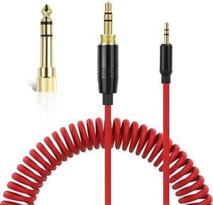 16ft 3.5 to 2.5 Aux Cable Replacement Spring Relief Coiled Cord Compatible with Bose 700 QuietComfort SE QC45 QC35II QC35 QC25 Soundtrue OE2 OE2i Headphones, JBL E45BT E55BT E65BTNC Earphone(Red) 16ft 3.5 to 2.5 Aux Cable Replacement Spring Relief Coiled Cord Compatible with Bose 700 QuietComfort SE QC45 QC35II QC35 QC25 Soundtrue OE2 OE2i Headphones, JBL E45BT E55BT E65BTNC Earphone(Red)