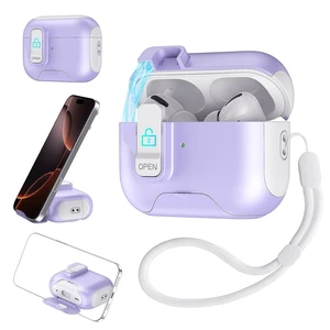 Case Compatible with AirPods Pro 3 2025 for Women,Dual-Tone Cover Fits for AirPods Pro 3rd Gen with Magnetic Lock & Built-in Stand, Lanyard Included, Wireless Charging, Shockproof TPU+PC Protector Case Compatible with AirPods Pro 3 2025 for Women,Dual-Tone Cover Fits for AirPods Pro 3rd Gen with Magnetic Lock & Built-in Stand, Lanyard Included, Wireless Charging, Shockproof TPU+PC Protector