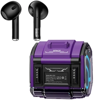 MG-C03 Bluetooth TWS Wireless Earbuds HiFi Sound, Low Latency Gaming & Music Dual Mode Headset, Noise Cancelling, Touch Control, Long Battery Life & Charging Case (Purple - Nightbird) MG-C03 Bluetooth TWS Wireless Earbuds HiFi Sound, Low Latency Gaming & Music Dual Mode Headset, Noise Cancelling, Touch Control, Long Battery Life & Charging Case (Purple - Nightbird)