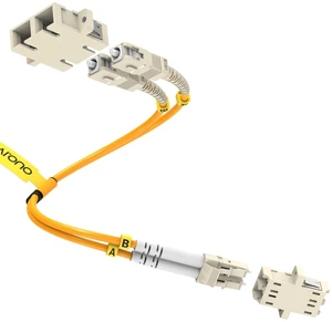 0.7 ft LC - SC Fiber Optic Cable Duplex MMF 62.5/125 Male-Female Hybrid UPC Polished OFNR Zipcord Jacket, Low Insertion Loss Fiber Optic Hybrid Adapter Cable 0.7 ft LC - SC Fiber Optic Cable Duplex MMF 62.5/125 Male-Female Hybrid UPC Polished OFNR Zipcord Jacket, Low Insertion Loss Fiber Optic Hybrid Adapter Cable