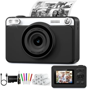 Kids Camera Instant Print, 1080P Instant Camera for Kids with 5 Rolls Print Paper & Memory Card, Rechargeable Digital Cameras for Kids, Christmas Birthday Gifts Toys for Toddler Boys Girls Ages 3-12 Kids Camera Instant Print, 1080P Instant Camera for Kids with 5 Rolls Print Paper & Memory Card, Rechargeable Digital Cameras for Kids, Christmas Birthday Gifts Toys for Toddler Boys Girls Ages 3-12