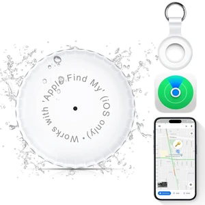1 Pack,IPX8 Waterproof Key Finder,Bluetooth GPS Items Tracker with Tag Holder & Keychains,Works with 'Apple Find My'(iOS only),Case Compatible with Airtag,Music Reminder for Kids,Pets,Keys-White 1 Pack,IPX8 Waterproof Key Finder,Bluetooth GPS Items Tracker with Tag Holder & Keychains,Works with 'Apple Find My'(iOS only),Case Compatible with Airtag,Music Reminder for Kids,Pets,Keys-White