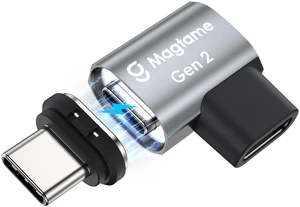 Gen 2 Magnetic USB C Adapter 90 Degree 240W, Dual-Use Right Angle Extender 24Pin Type C Extender Up to 40Gbps, 4K Video, Magnetic Port Guard Compatible with iPhone 18 17, Laptop, Steam Deck, 1-Pack Gen 2 Magnetic USB C Adapter 90 Degree 240W, Dual-Use Right Angle Extender 24Pin Type C Extender Up to 40Gbps, 4K Video, Magnetic Port Guard Compatible with iPhone 18 17, Laptop, Steam Deck, 1-Pack
