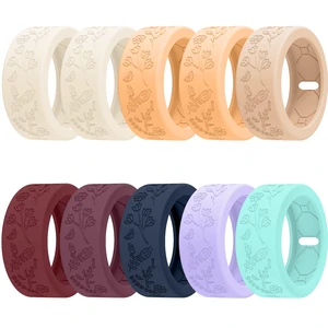 10 Pack Floral Engraved Cover for Oura Ring Gen 4/4 Ceramic/3 Horizon/Heritage, Support Charging with Cover on, Anti-Scratch Silicone Oura Ring Case Protector for Working Out, Gym & Daily Use 10 Pack Floral Engraved Cover for Oura Ring Gen 4/4 Ceramic/3 Horizon/Heritage, Support Charging with Cover on, Anti-Scratch Silicone Oura Ring Case Protector for Working Out, Gym & Daily Use